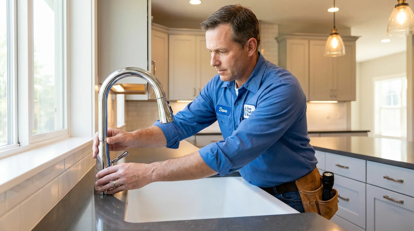 Kitchen faucet installation by Johns Plumbing LLC in Childersburg